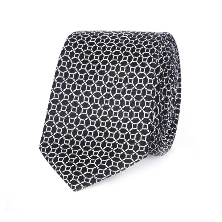 River Island Mensblack Geometric Tie