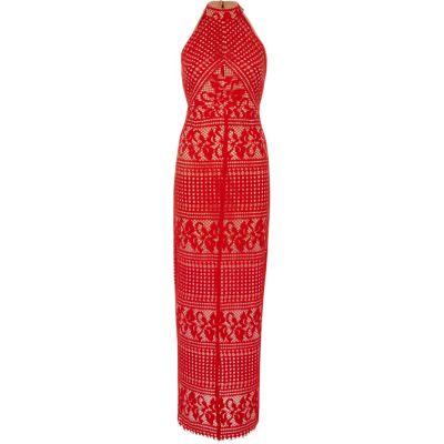 River Island Womens Lace Sleeveless Maxi Dress