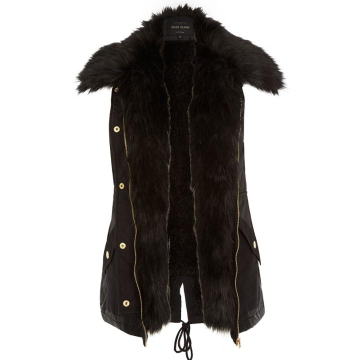 River Island Womens Faux Fur Lined Vest