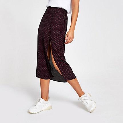 River Island Womens Print Midi Skirt