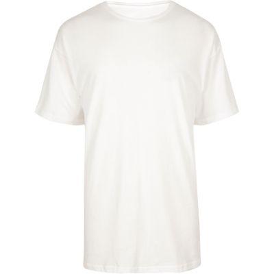River Island Menswhite Oversized T-shirt