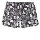 River Island Mens Mono Butterfly Print Swim Trunks