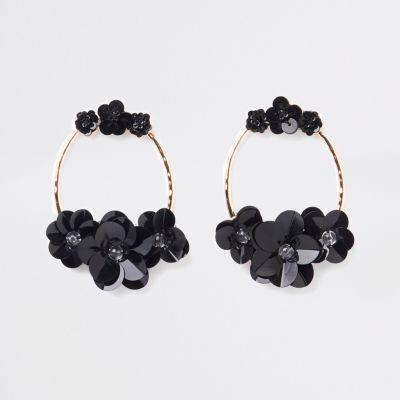 River Island Womens Gold Tone Circle Sequin Stud Earrings