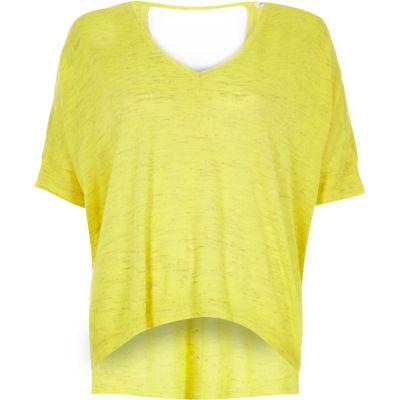 River Island Womens Slub Linen T-shirt