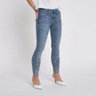 River Island Womens Petite Molly Diamante Hem Jeggings