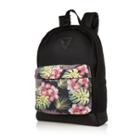 River Island Mensblack Mesh Hawaiian Pocket Backpack