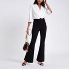 River Island Womens Ponte Flare Belted Trousers