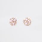 River Island Womens Rose Gold Tone Silk Stud Earrings