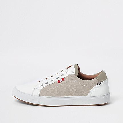 River Island Mens Canvas Side Lace-up Sneakers