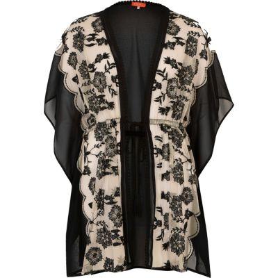 River Island Womens Nude And Floral Print Caftan