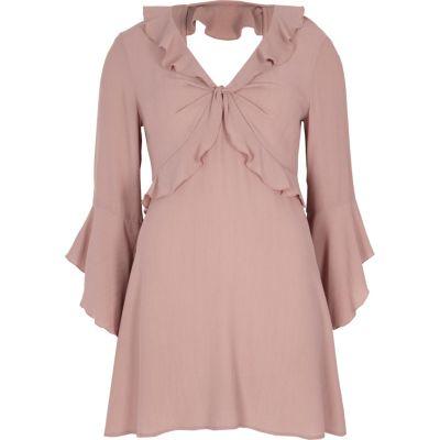River Island Womens Petite Frill Tea Dress