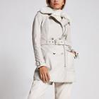 River Island Womens Faux Leather Belted Jacket