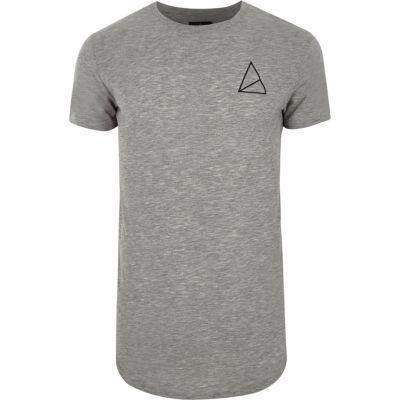River Island Mens Golden Equation Longline T-shirt