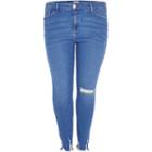 River Island Womens Plus Bright Amelie Ripped Skinny Jeans