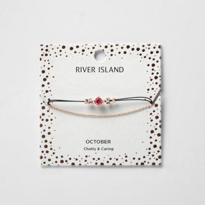 River Island Womens October Birthstone Chain Bracelete