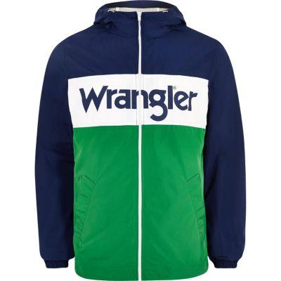 Mens Wrangler Block Print Pull Over Jacket