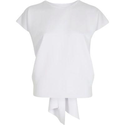 River Island Womens Ri Studio White Tie Back Top