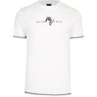 River Island Mens White 'maison Riviera' Slim Fit T-shirt