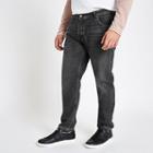 River Island Mens Big And Tall Washed Tapered Jeans