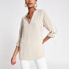 River Island Womens Over-sized Rolled Sleeve Shirt