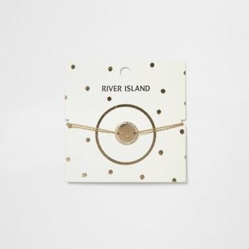 River Island Womens Gold Tone 'l' Initial Bracelet
