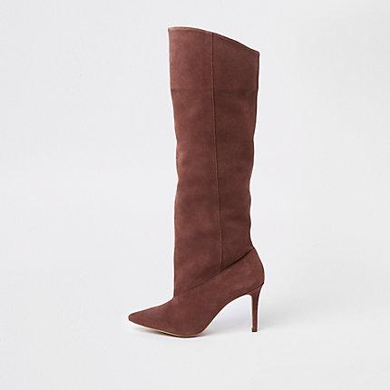 River Island Womens Suede Knee High Boots