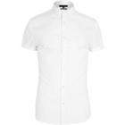 River Island Mens White Short Sleeve Skinny Fit Shirt