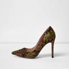 River Island Womens Embroidered Pumps