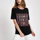 River Island Womens 'la Beaute' Stripe T-shirt