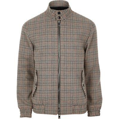 River Island Mens Check Harrington Jacket