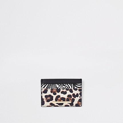 River Island Womens Animal Print Travel Card Holder