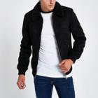 River Island Mens Faux Suede Borg Collar Jacket