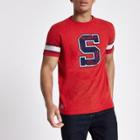 Mens Schott Print Baseball T-shirt