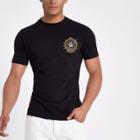 River Island Mens Slim Fit Embroidered Badge T-shirt