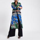 River Island Womens Scarf Print Duster Jacket