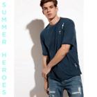 River Island Mens Laddered Drop Shoulder T-shirt