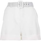 River Island Womens White Contrast Stitch Belted Shorts