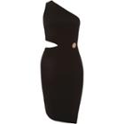 River Island Womens One Shoulder Cut-out Bodycon Dress