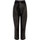 River Island Womens Faux Leather Tapered Trousers
