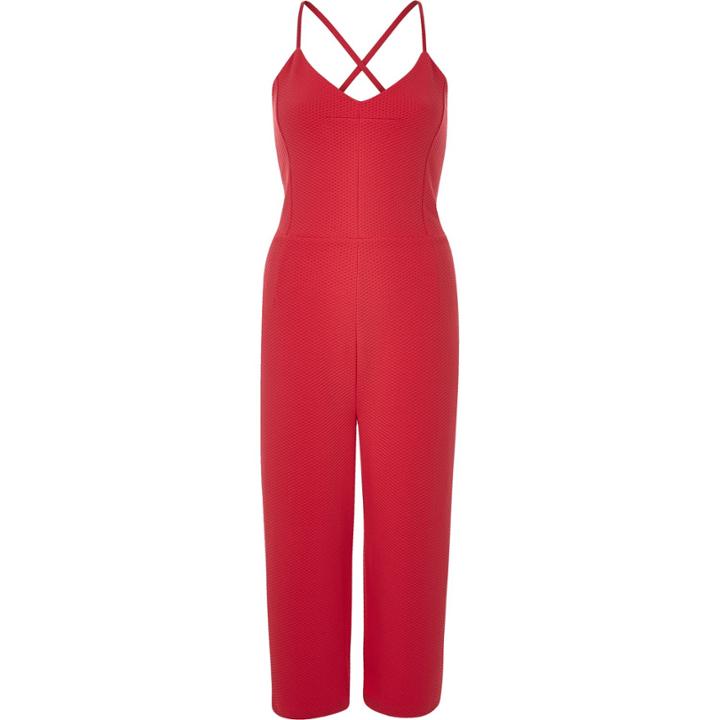 River Island Womens Textured Culotte Jumpsuit