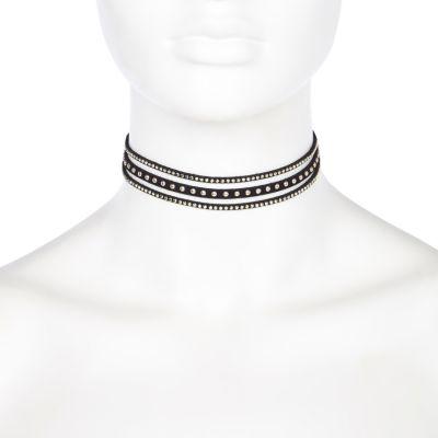 River Island Womens Multi Row Studded Choker