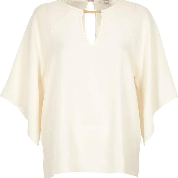 River Island Womens Drape Cut-out T-shirt