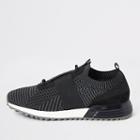 River Island Mens Textured Knit Runner Trainers
