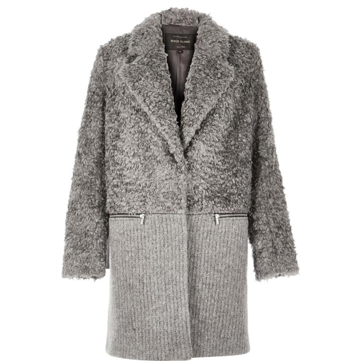 River Island Womens Oversized Faux Fur Winter Coat