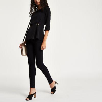 River Island Womens Button Waist Loose Fit Top