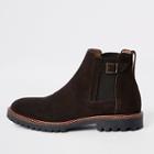 River Island Mens Suede Sprayed Toe Chelsea Boots