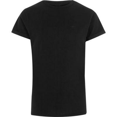 River Island Mens Pique Crew Neck Muscle Fit T-shirt
