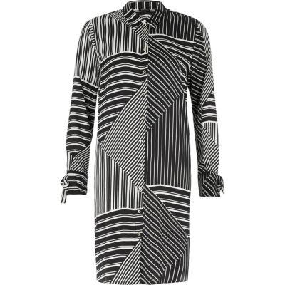 River Island Womens Stripe Block Print Shirt Dress