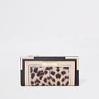 River Island Womens Leopard Print Cutabout Foldout Purse
