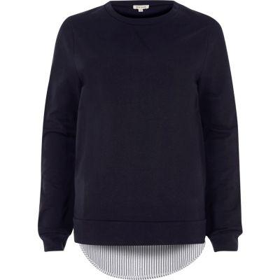 River Island Womens Stripe Back Layered Top